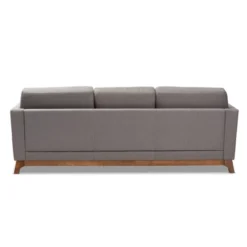 Baxton Studio Sava Fabric Upholstered Walnut Wood 3 Seater Sofa Gray - BaxtonStudio 13 Baxton Studio Sava Fabric Upholstered Walnut Wood 3 Seater Sofa Gray - BaxtonStudio -Baxton Studio GUEST 0035e331 f34f 4fa9 aa91 9180b705f0a2