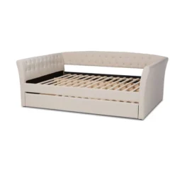 Delora Upholstered Daybed With Trundle Beige - Baxton Studio 13 Delora Upholstered Daybed With Trundle Beige - Baxton Studio -Baxton Studio GUEST 004c6fe5 bf52 4dad 98f1 572bdf62cf24