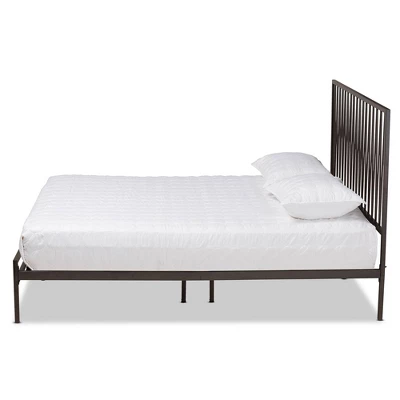 Jeanette Metal Platform Bed Black - Baxton Studio 1 Jeanette Metal Platform Bed Black - Baxton Studio