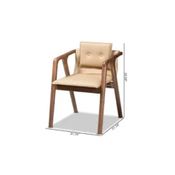 2pc Marcena Imitation Leather Upholstered And Wood Dining Chair Set - Baxton Studio 17 2pc Marcena Imitation Leather Upholstered And Wood Dining Chair Set - Baxton Studio -Baxton Studio GUEST 00ae3434 fa2e 4734 be74 9c8c84d5d7ec