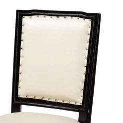 Set Of 2 Louane Faux Leather Upholstered And Wood Dining Chairs Beige/Black - Baxton Studio 11 Set Of 2 Louane Faux Leather Upholstered And Wood Dining Chairs Beige/Black - Baxton Studio -Baxton Studio GUEST 0109d985 7bdb 4474 964f 22e9122fbba2