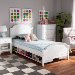 Elise Wood Storage Platform Bed White - Baxton Studio 11 Elise Wood Storage Platform Bed White - Baxton Studio -Baxton Studio GUEST 016e8446 ed12 45e6 b4b2 e16e6181e822