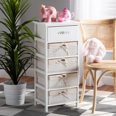 Madelia Wood 1 Drawer Storage Unit White - Baxton Studio 8 Madelia Wood 1 Drawer Storage Unit White - Baxton Studio - Image 8