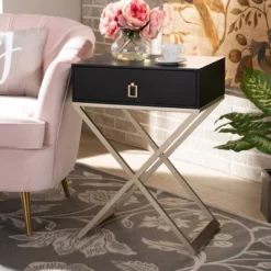 1 Drawer Patricia Brass Tone Metal Nightstand - Baxton Studio 16 1 Drawer Patricia Brass Tone Metal Nightstand - Baxton Studio -Baxton Studio GUEST 0307bafc bc51 4c53 8fa3 e4bdface855e