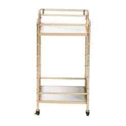 Mela Metal And Marble 2 Tier Wine Cart Gold/White Marble - Baxton Studio 8 Mela Metal And Marble 2 Tier Wine Cart Gold/White Marble - Baxton Studio -Baxton Studio GUEST 035f05db f17d 4fcd 8df7 c08523dba6c1