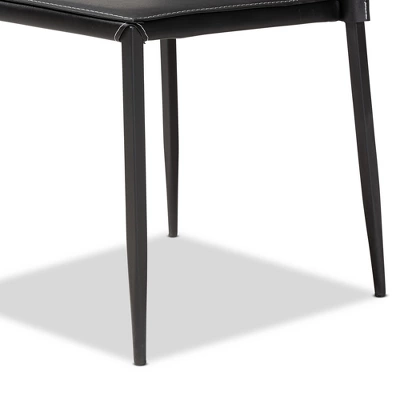 Set Of 4 Pascha Modern And Contemporary Faux Leather Upholstered Dining Chairs - Baxton Studio 1 Set Of 4 Pascha Modern And Contemporary Faux Leather Upholstered Dining Chairs - Baxton Studio