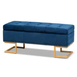 Ellery Velvet Fabric Upholstered Ottoman - Baxton Studio 18 Ellery Velvet Fabric Upholstered Ottoman - Baxton Studio -Baxton Studio GUEST 03fdad27 3049 4676 a5cf 6f9ad506d86c