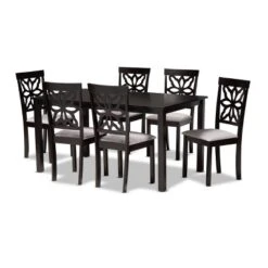 7pc Dallas Fabric Upholstered And Wood Dining Set - Baxton Studio 14 7pc Dallas Fabric Upholstered And Wood Dining Set - Baxton Studio -Baxton Studio GUEST 06cb6cc9 2277 4380 9cdb d3a8b5c4e195