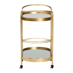 Kamal Glam Brushed Metal And Mirrored Glass 2 Tier Mobile Wine Bar Cart Gold - Baxton Studio 25 Kamal Glam Brushed Metal And Mirrored Glass 2 Tier Mobile Wine Bar Cart Gold - Baxton Studio -Baxton Studio GUEST 06d671cf b6ac 4fe7 a60f 6a94ab47a474
