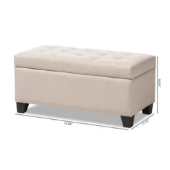 Michaela Modern And Contemporary Fabric Upholstered Storage Ottoman - Baxton Studio -Baxton Studio GUEST 079beaa2 d99f 4c0e b06a e8362eb7c6ef