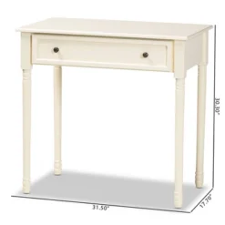 Mahler Wood 1 Drawer Console Table White - Baxton Studio 15 Mahler Wood 1 Drawer Console Table White - Baxton Studio -Baxton Studio GUEST 087f14ab 688d 4d6d b69d d721fa30cedf