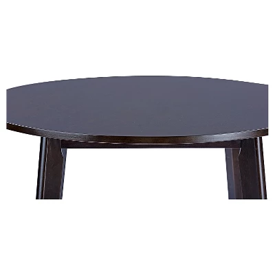 Debbie Mid-Century Wood Round Dining Table - Dark Brown - Baxton Studio 1 Debbie Mid-Century Wood Round Dining Table - Dark Brown - Baxton Studio