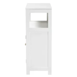Rivera Wood And Metal 2 Door Bathroom Storage Cabinet White/Silver - Baxton Studio 11 Rivera Wood And Metal 2 Door Bathroom Storage Cabinet White/Silver - Baxton Studio -Baxton Studio GUEST 0a85c4bc 1c85 4b69 9e38 19f38e96be81