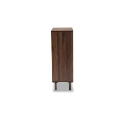 2 Door Meike Two-Tone Wood Shoe Cabinet Walnut/White - Baxton Studio -Baxton Studio GUEST 0c275a35 2423 475b a521 06f1d0611fc8