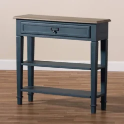 Dauphine Spruce Finished Wood Accent Console Table Blue - Baxton Studio 11 Dauphine Spruce Finished Wood Accent Console Table Blue - Baxton Studio -Baxton Studio GUEST 0c6398f5 2215 4d82 867a 972baf310cd8