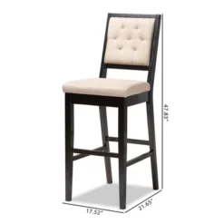 2pc Gideon Fabric Upholstered And Wood Barstool Set Sand/Dark Brown - Baxton Studio 15 2pc Gideon Fabric Upholstered And Wood Barstool Set Sand/Dark Brown - Baxton Studio -Baxton Studio GUEST 0ca883b1 3ef6 4464 b5d8 62f0bb8b111d