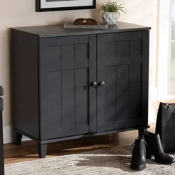 Shelf Wood Shoe Storage Cabinet Glidden Finished Dark Gray - Baxton Studio 12 Shelf Wood Shoe Storage Cabinet Glidden Finished Dark Gray - Baxton Studio -Baxton Studio GUEST 0d7623e2 05e9 426e 9b48 1bd11daf7509