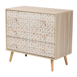 Beau Two-Tone Wood 3 Drawer Storage Cabinet White/Natural Brown - Baxton Studio -Baxton Studio GUEST 0ddd5b5a 09d6 473e bba2 17946c75c028