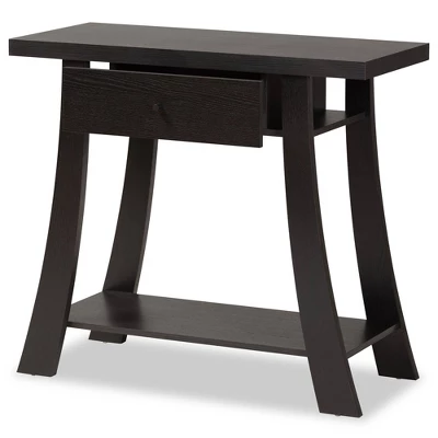 Herman Wood 1 Drawer Console Table - Baxton Studio 1 Herman Wood 1 Drawer Console Table - Baxton Studio