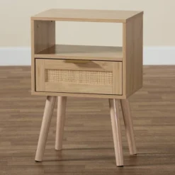 Emmett Wood 1 Drawer End Table Light Brown/Gold - Baxton Studio 15 Emmett Wood 1 Drawer End Table Light Brown/Gold - Baxton Studio -Baxton Studio GUEST 0dfc9dd0 3cfb 45e0 8e05 81450294616c