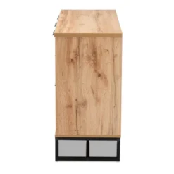 Reid Wood & Metal 3 Drawer Sideboard Buffet Oak/Black - Baxton Studio 11 Reid Wood & Metal 3 Drawer Sideboard Buffet Oak/Black - Baxton Studio -Baxton Studio GUEST 0e9effe5 c294 41bf 8121 e45bca6c46aa