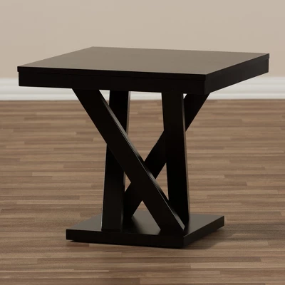 Everdon Modern End Table Dark Brown - Baxton Studio 6 Everdon Modern End Table Dark Brown - Baxton Studio - Image 6