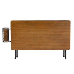Mariela Low Profile Coffee Table With Basket Natural Brown/Black - Baxton Studio: Modern Rectangular Design, MDF Metal Frame -Baxton Studio GUEST 0f9525cc d653 4d14 8ebf 80758cb5f406