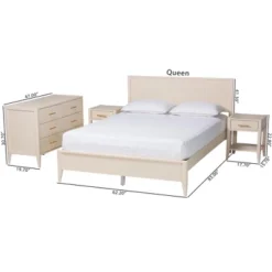 Baxton Studio Primrose Mid-Century Ivory Fluted Wood 4-Piece Bedroom Set 23 Baxton Studio Primrose Mid-Century Ivory Fluted Wood 4-Piece Bedroom Set -Baxton Studio GUEST 0fd400f4 a151 4da3 a5fe 161563f0bac1