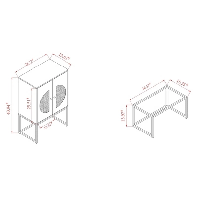 Ardon Bohemian Wood And Metal 2 Door Storage Cabinet With Rattan Light Brown/Black - Baxton Studio 9 Ardon Bohemian Wood And Metal 2 Door Storage Cabinet With Rattan Light Brown/Black - Baxton Studio - Image 9