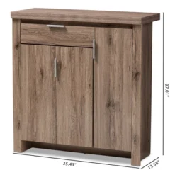 Laverne Modern And Contemporary Oak Finished Shoe Cabinet Brown - Baxton Studio 17 Laverne Modern And Contemporary Oak Finished Shoe Cabinet Brown - Baxton Studio -Baxton Studio GUEST 109d2701 a039 4b71 af83 cdc97f565205