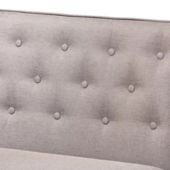 2pc Riordan Fabric Upholstered And Wood Dining Nook Banquette Set Gray/Walnut Brown - Baxton Studio -Baxton Studio GUEST 11cdb67e 8b35 49db 99c4 9934ba4df87a