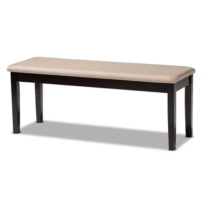 Teresa Fabric Upholstered And Wood Dining Bench - Baxton Studio 8 Teresa Fabric Upholstered And Wood Dining Bench - Baxton Studio - Image 8