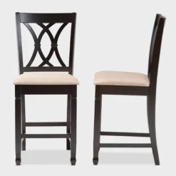 2pc Reneau Finished Wood Counter Height Pub Chairs - Baxton Studio 15 2pc Reneau Finished Wood Counter Height Pub Chairs - Baxton Studio -Baxton Studio GUEST 12af6a3d bad4 48cd baa8 21c78c040504