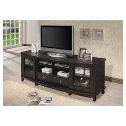 Walda Wood Cabinet With 2 Sliding Doors And 2 Drawers TV Stand For TVs Up To 70" Dark Brown - Baxton Studio 7 Walda Wood Cabinet With 2 Sliding Doors And 2 Drawers TV Stand For TVs Up To 70" Dark Brown - Baxton Studio -Baxton Studio GUEST 12c1cc7e ec11 4276 b7b3 307f940fae18