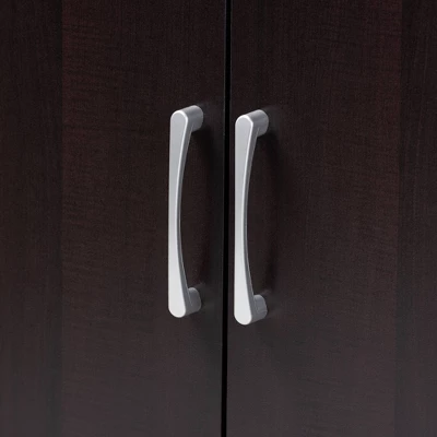 Marine Finished 2 Door Wood Entryway Shoe Storage Cabinet With Open Shelves Brown - Baxton Studio 6 Marine Finished 2 Door Wood Entryway Shoe Storage Cabinet With Open Shelves Brown - Baxton Studio - Image 6