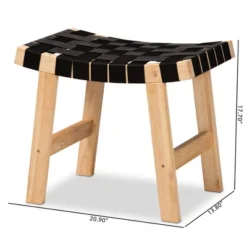 Nahla Rustic Wood Accent Bench Black/Oak Brown - Baxton Studio -Baxton Studio GUEST 13a29de2 74e7 402d 8fc7 fc214d0d2756