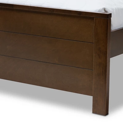 Catalina Modern Classic Mission Style Finished Wood Platform Bed - Baxton Studio 4 Catalina Modern Classic Mission Style Finished Wood Platform Bed - Baxton Studio - Image 4