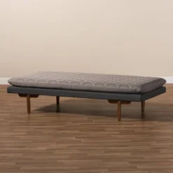 Twin Two Marit Tone Upholstered Wood Daybed Gray/Walnut - Baxton Studio 12 Twin Two Marit Tone Upholstered Wood Daybed Gray/Walnut - Baxton Studio -Baxton Studio GUEST 1799b67d 0324 4792 99ab ffc24928df20