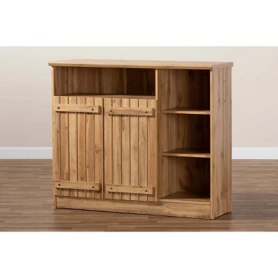 2 Door Eren Farmhouse Wood Dining Room Sideboard Buffet - Baxton Studio 6 2 Door Eren Farmhouse Wood Dining Room Sideboard Buffet - Baxton Studio - Image 6