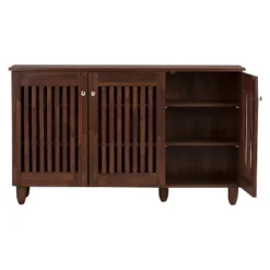 Fernanda Modern And Contemporary 3-Door Wooden Entryway Shoes Storage Wide Cabinet - Oak Brown - Baxton Studio 6 Fernanda Modern And Contemporary 3-Door Wooden Entryway Shoes Storage Wide Cabinet - Oak Brown - Baxton Studio -Baxton Studio GUEST 18b0b06a bb69 491f 8125 6676d7fa9a15