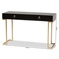 Beagan Wood And Metal 2 Drawer Console Table Black/Gold - Baxton Studio 17 Beagan Wood And Metal 2 Drawer Console Table Black/Gold - Baxton Studio -Baxton Studio GUEST 18bfbdd0 0ea6 442a a7f7 5425bfcd898c
