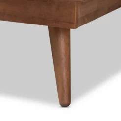 Full Nura Wood And Synthetic Rattan Platform Bed Walnut Brown - Baxton Studio -Baxton Studio GUEST 18f349cc 291a 495f 8517 48c4a4599301