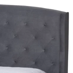 Joanna Velvet Fabric Upholstered And Wood Platform Bed - Baxton Studio 10 Joanna Velvet Fabric Upholstered And Wood Platform Bed - Baxton Studio -Baxton Studio GUEST 1a5ddd74 8919 42b5 bedd b8f5edc94072