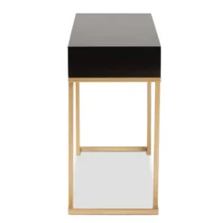 Beagan Wood And Metal 2 Drawer Console Table Black/Gold - Baxton Studio 12 Beagan Wood And Metal 2 Drawer Console Table Black/Gold - Baxton Studio -Baxton Studio GUEST 1b3f0fb6 67a1 46a2 91f7 7575c67a0c27