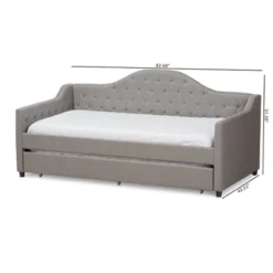 Twin Perry Modern And Contemporary Fabric Daybed With Trundle Light Gray - Baxton Studio 21 Twin Perry Modern And Contemporary Fabric Daybed With Trundle Light Gray - Baxton Studio -Baxton Studio GUEST 1c1f1f15 2431 42c7 86a5 ae1851ba5242