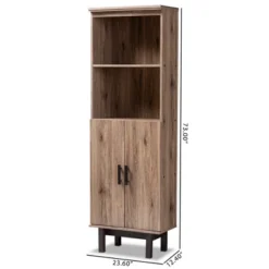 73" 2 Door Arend Two-Tone Wood Bookshelf Brown - Baxton Studio 11 73" 2 Door Arend Two-Tone Wood Bookshelf Brown - Baxton Studio -Baxton Studio GUEST 1c3a6dc1 46b6 49ce 9d8e 9b612aed1145