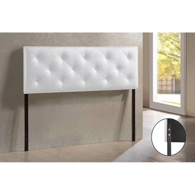 Queen Baltimore Modern And Contemporary Faux Leather Upholstered Headboard: Padded, Rubberwood Frame - Baxton Studio 1 Queen Baltimore Modern And Contemporary Faux Leather Upholstered Headboard: Padded, Rubberwood Frame - Baxton Studio
