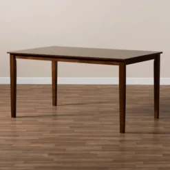 Eveline Rectangular Wood Dining Table Walnut Brown - Baxton Studio -Baxton Studio GUEST 1c82e478 44c9 4a16 9549 b8b8625efa04
