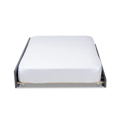 Cintia Wood Bed With Trundle Gray - Baxton Studio 1 Cintia Wood Bed With Trundle Gray - Baxton Studio