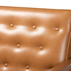 Sorrento Mid-Century Faux Leather Upholstered Wood Loveseat Walnut/Brown - Baxton Studio 10 Sorrento Mid-Century Faux Leather Upholstered Wood Loveseat Walnut/Brown - Baxton Studio -Baxton Studio GUEST 1cf087a5 47f3 4332 aa28 ad23d6a439f8